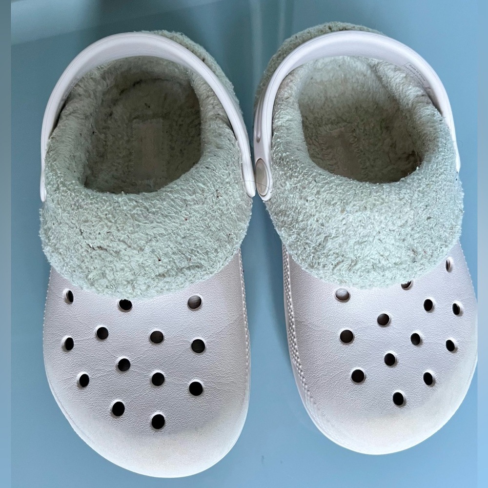 Crocs Pink Fleece Lined Girls C 10